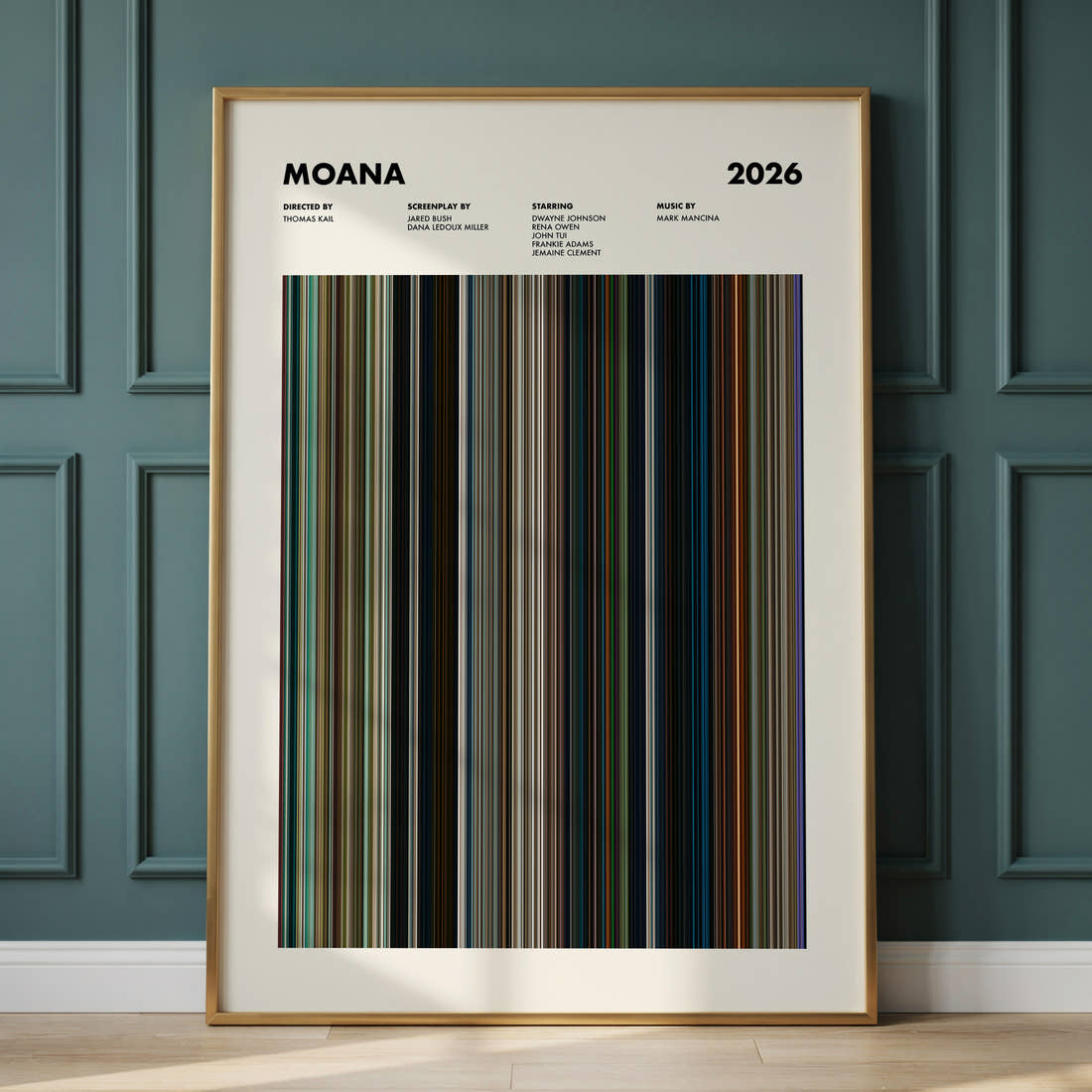 Moana Movie Barcode Poster