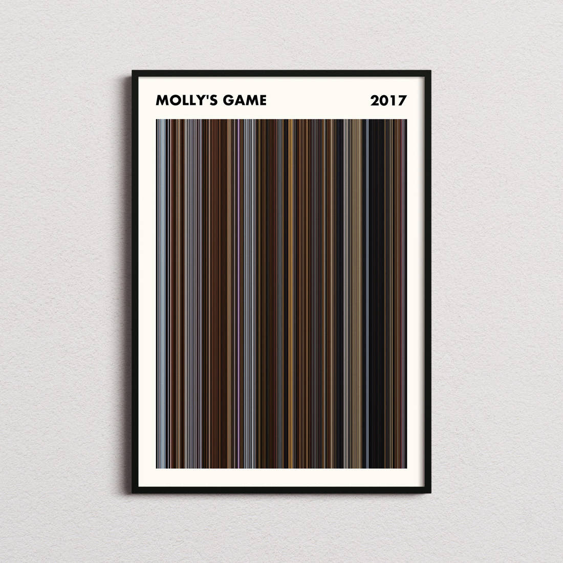 Molly's Game Movie Barcode Poster - Simplified