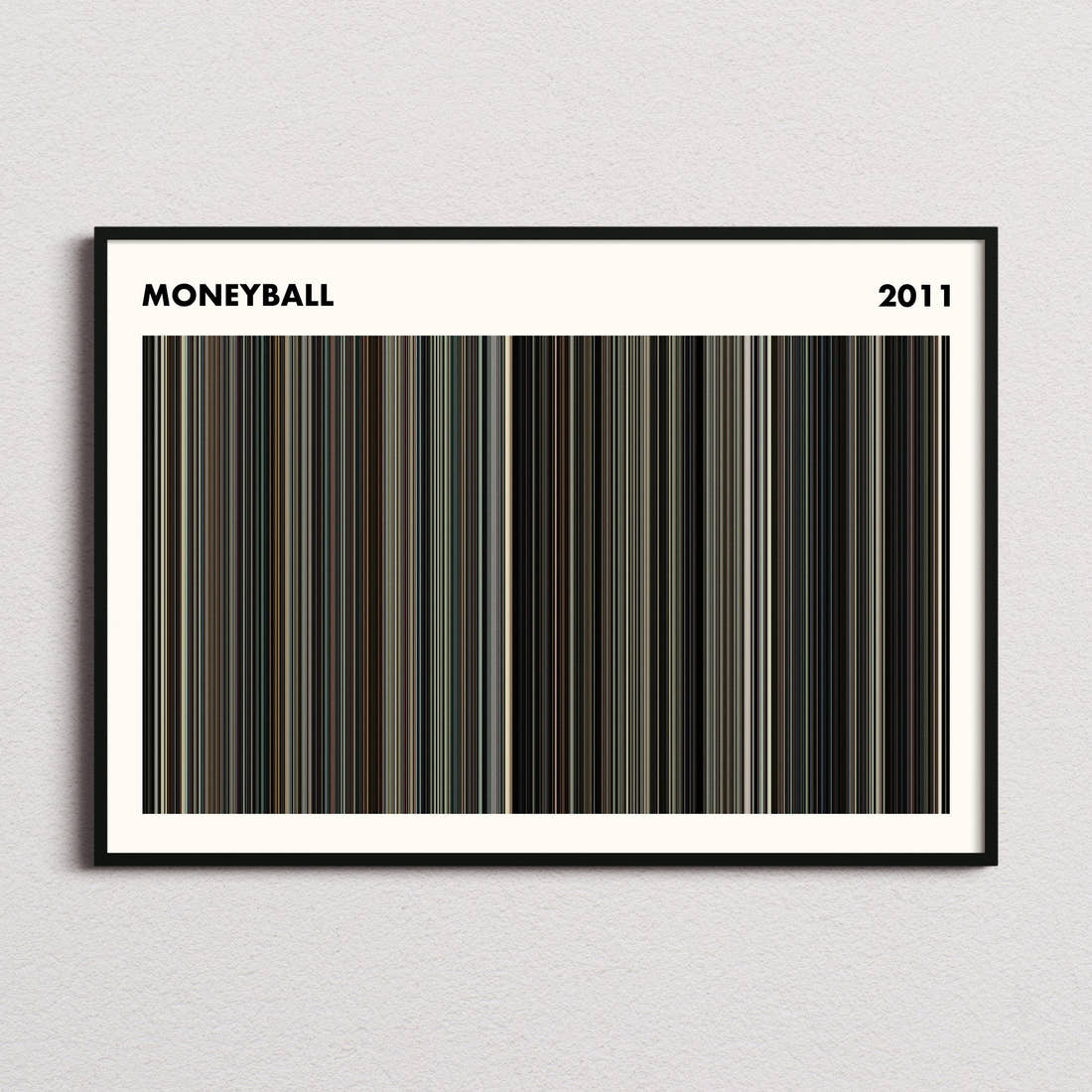 Moneyball Movie Barcode Poster - Simplified