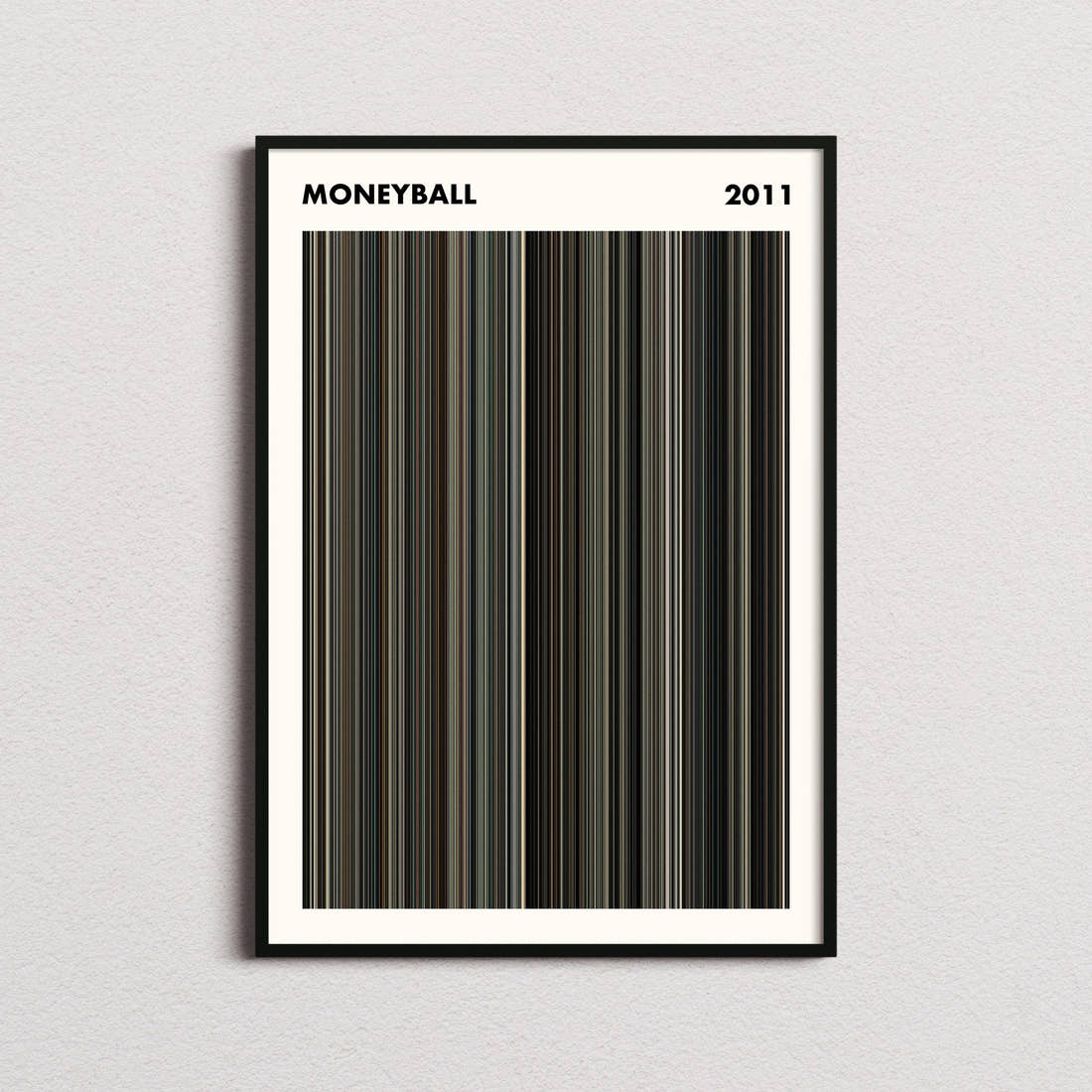 Moneyball Movie Barcode Poster - Simplified