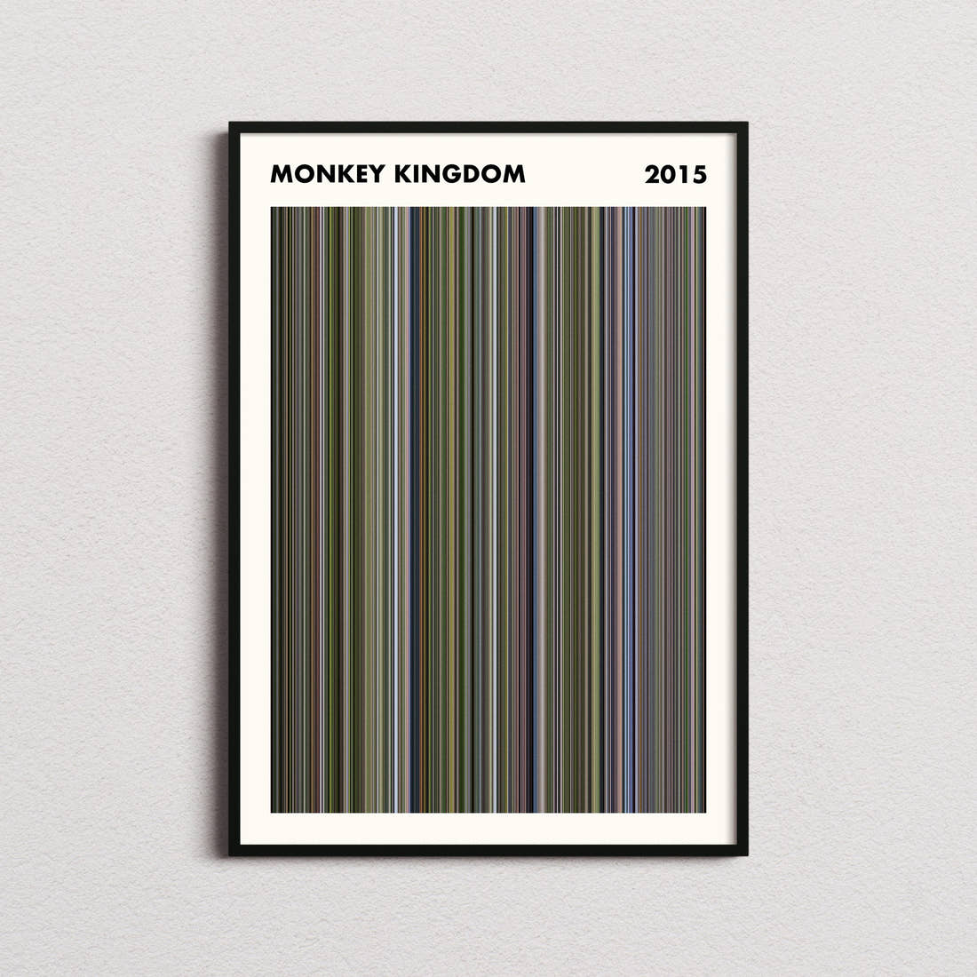 Monkey Kingdom Movie Barcode Poster - Simplified