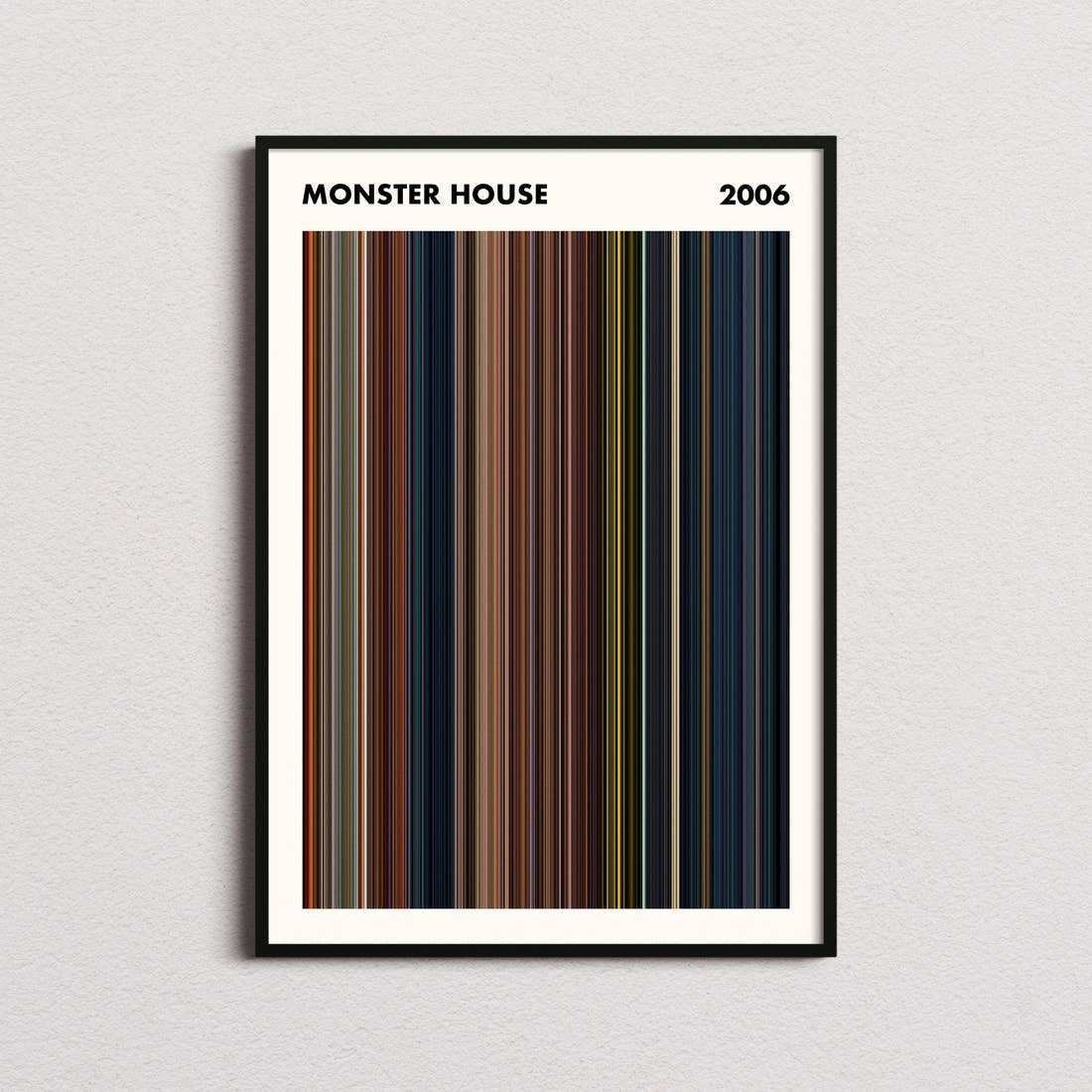 Monster House Movie Barcode Poster - Simplified