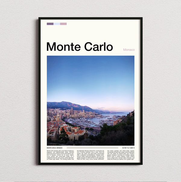 Monte Carlo - Bay At Dusk - Travel Print