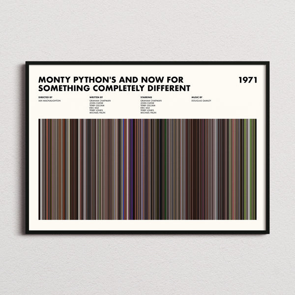 Monty Python's And Now for Something Completely Different Movie Barcode Poster