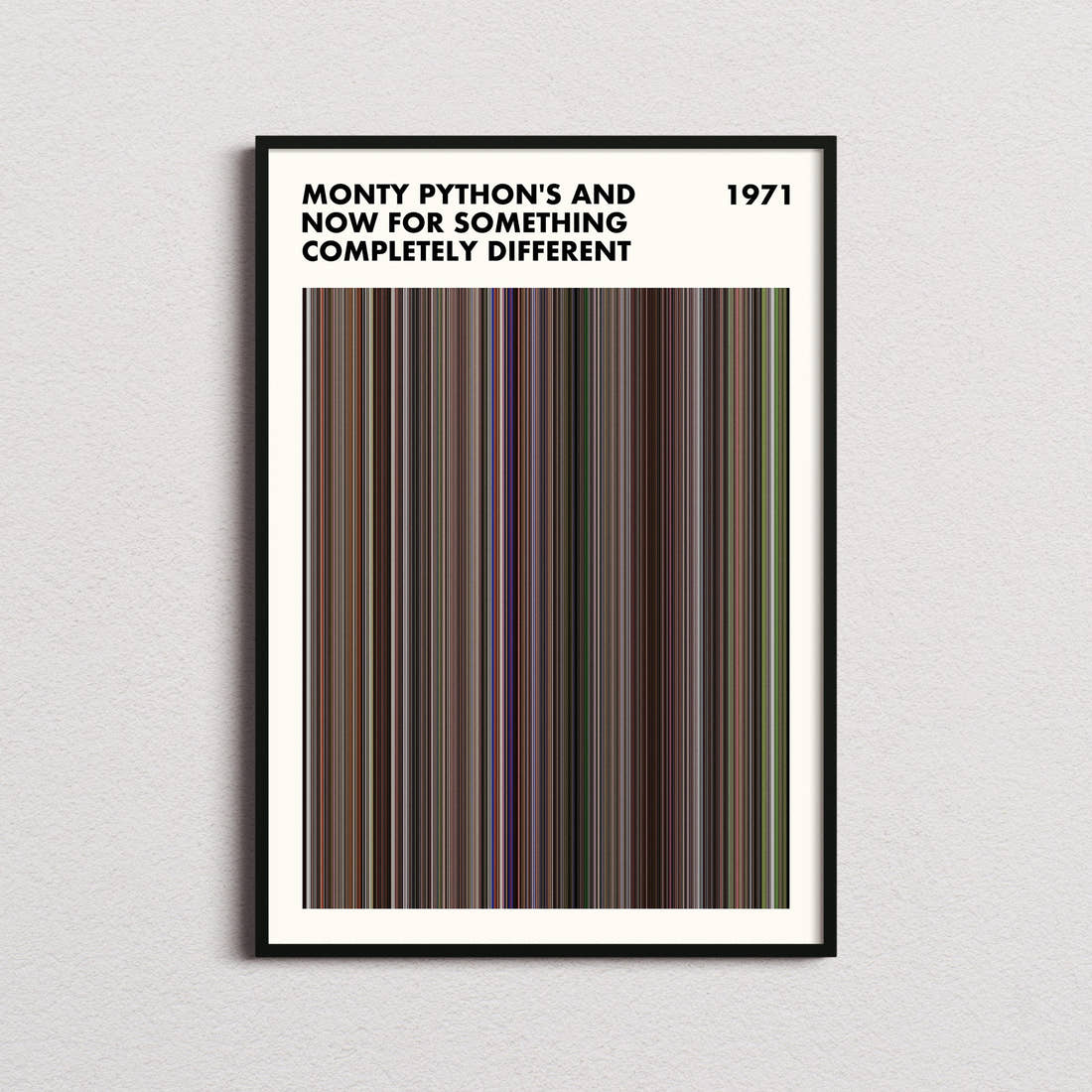 Monty Python's And Now for Something Completely Different Movie Barcode Poster - Simplified