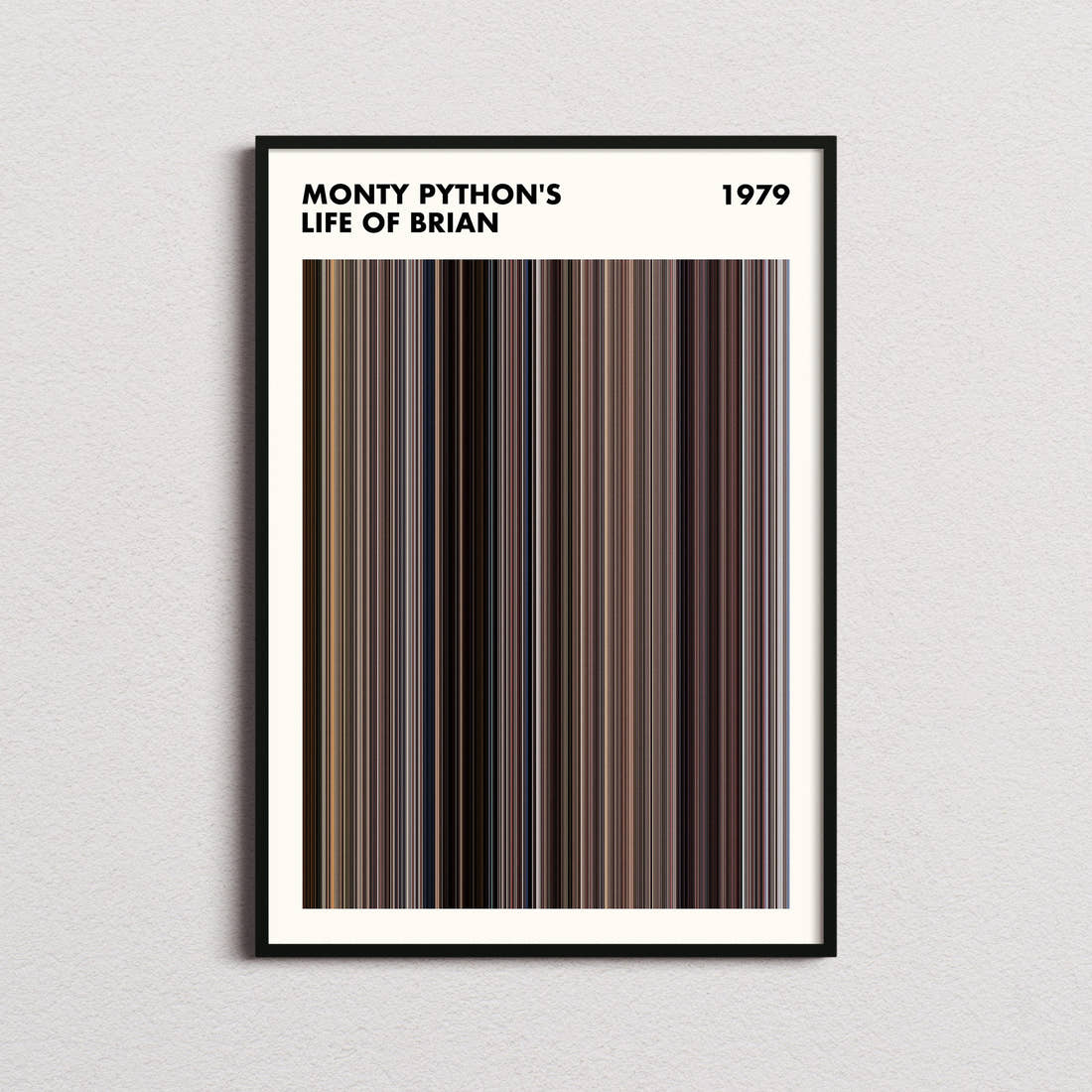 Monty Python's Life of Brian Movie Barcode Poster - Simplified