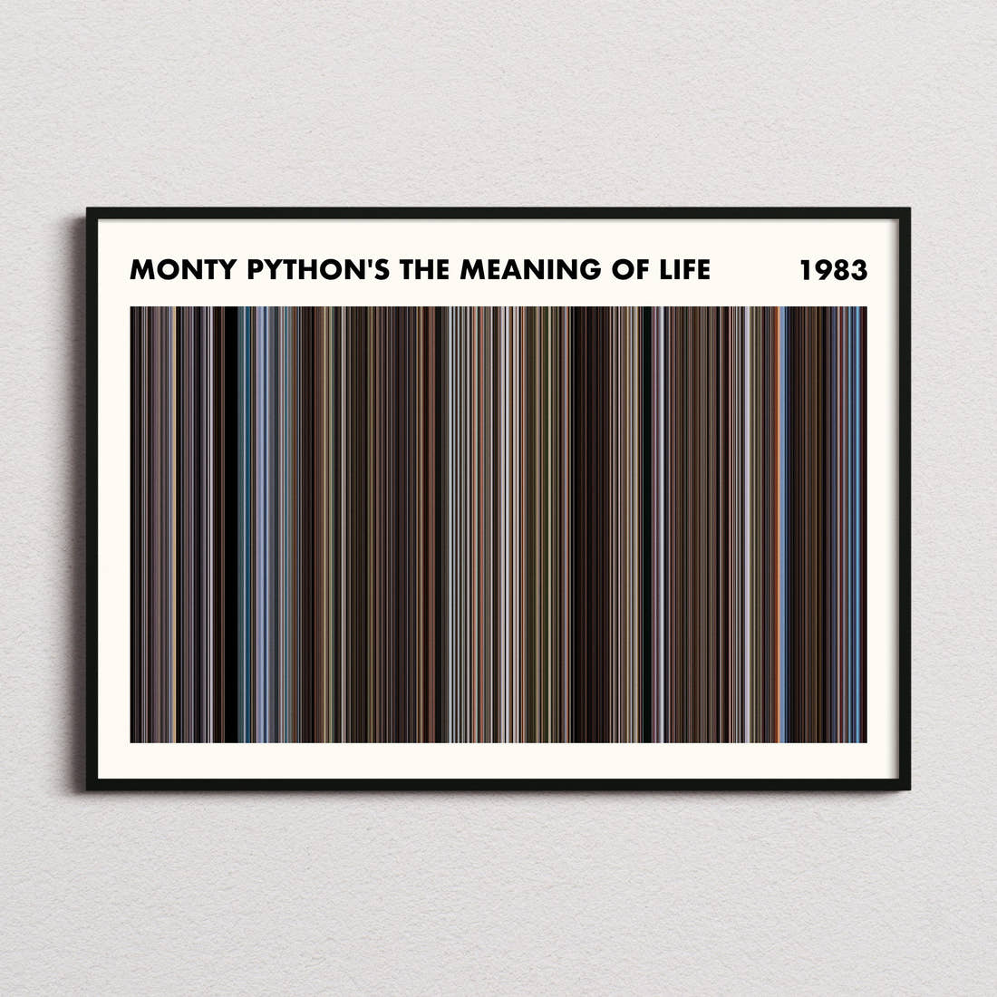 Monty Python's The Meaning of Life Movie Barcode Poster - Simplified