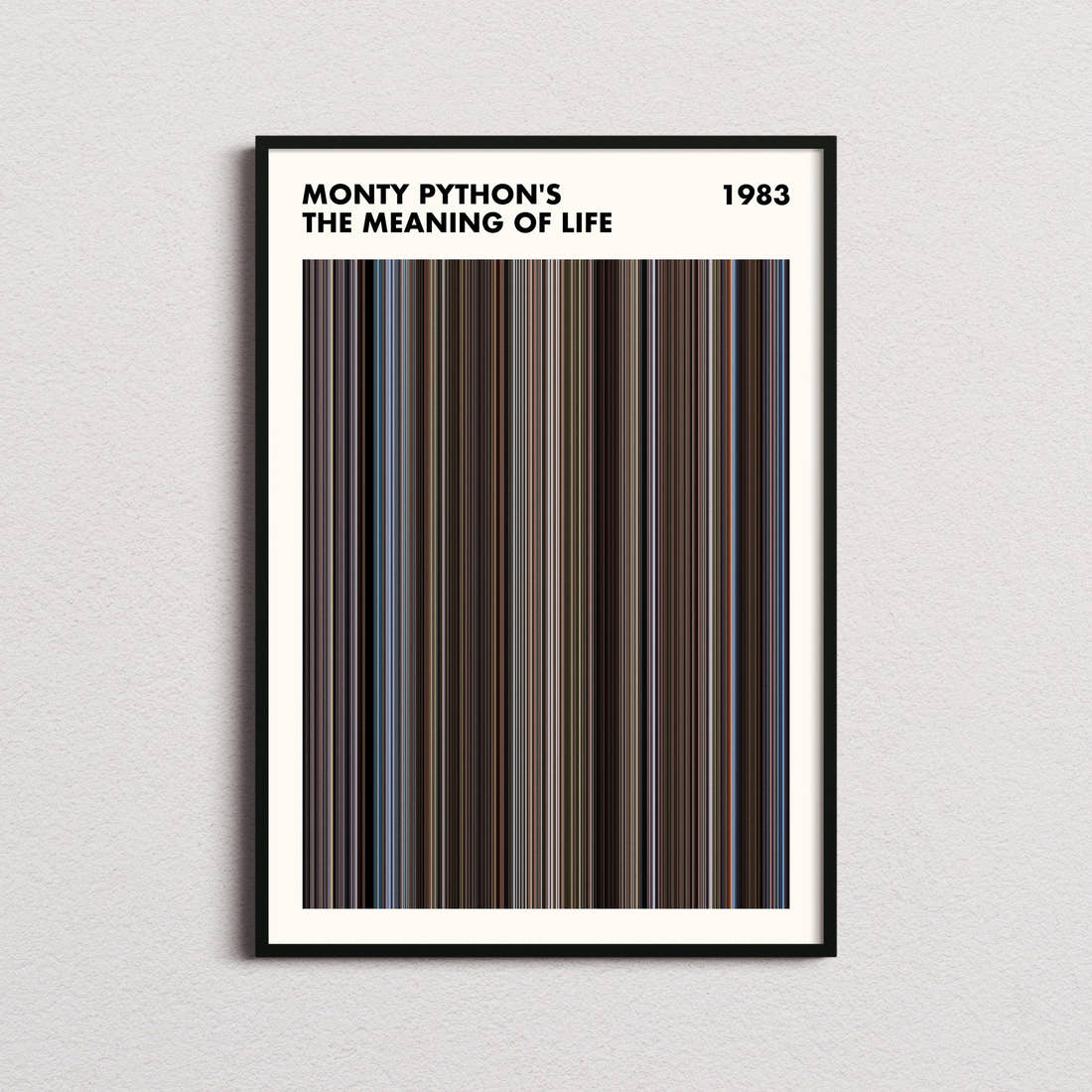 Monty Python's The Meaning of Life Movie Barcode Poster - Simplified