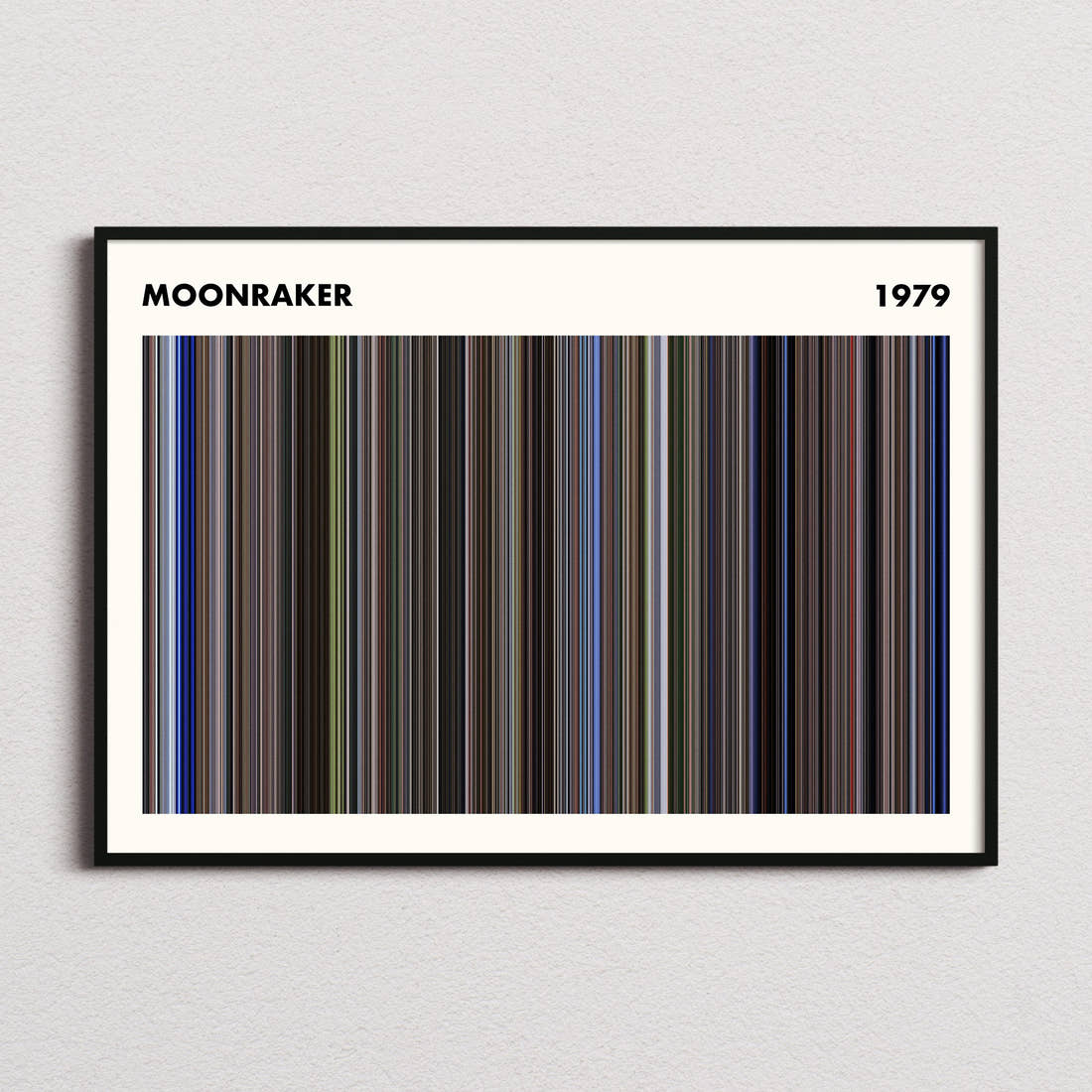 Moonraker Movie Barcode Poster - Simplified