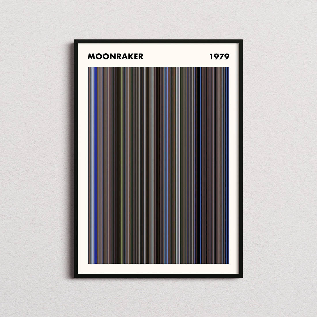Moonraker Movie Barcode Poster - Simplified