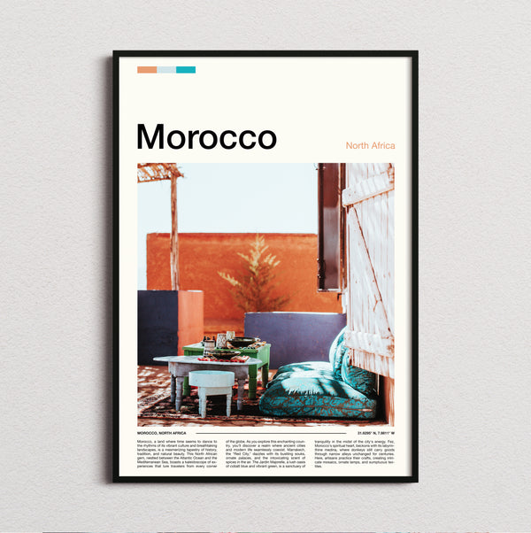 Morocco - Rooftop Terrace - Travel Print