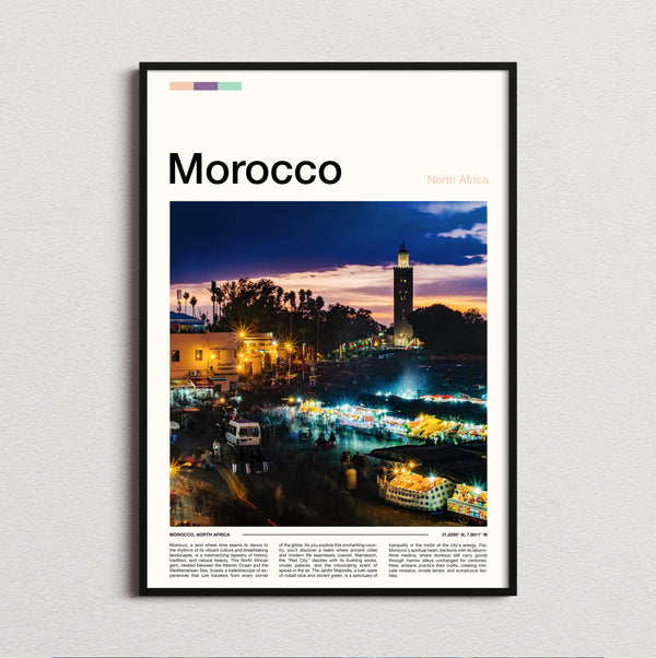 Morocco - Night Market - Travel Print