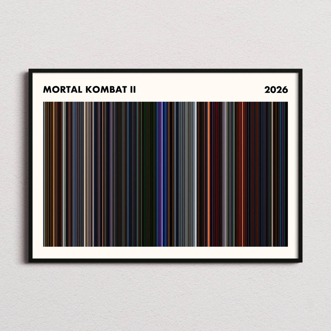 Mortal Kombat II Movie Barcode Poster - Simplified