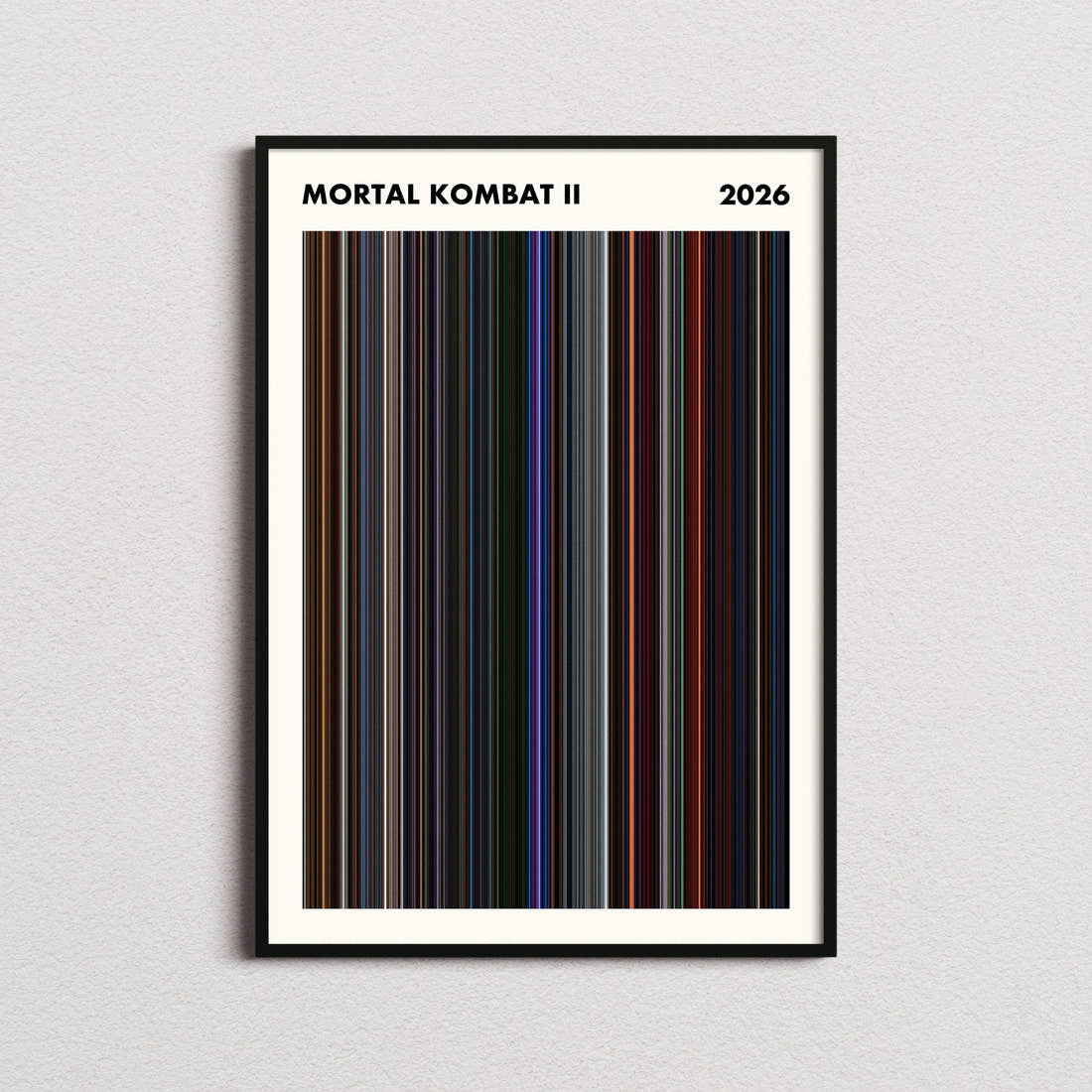 Mortal Kombat II Movie Barcode Poster - Simplified