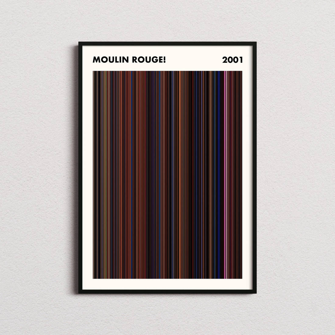 Moulin Rouge Movie Barcode Poster - Simplified