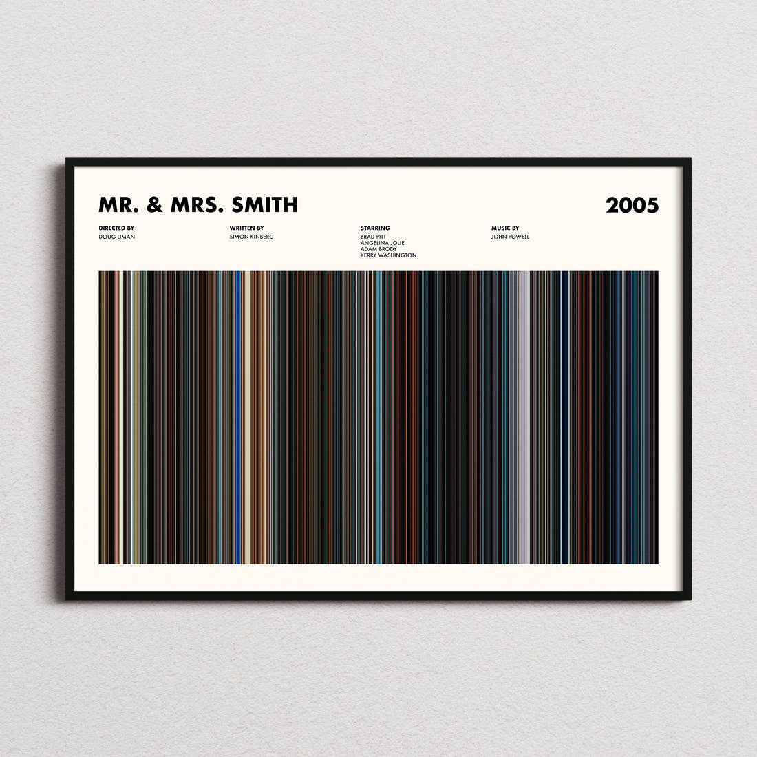 Mr. & Mrs. Smith Movie Barcode Poster