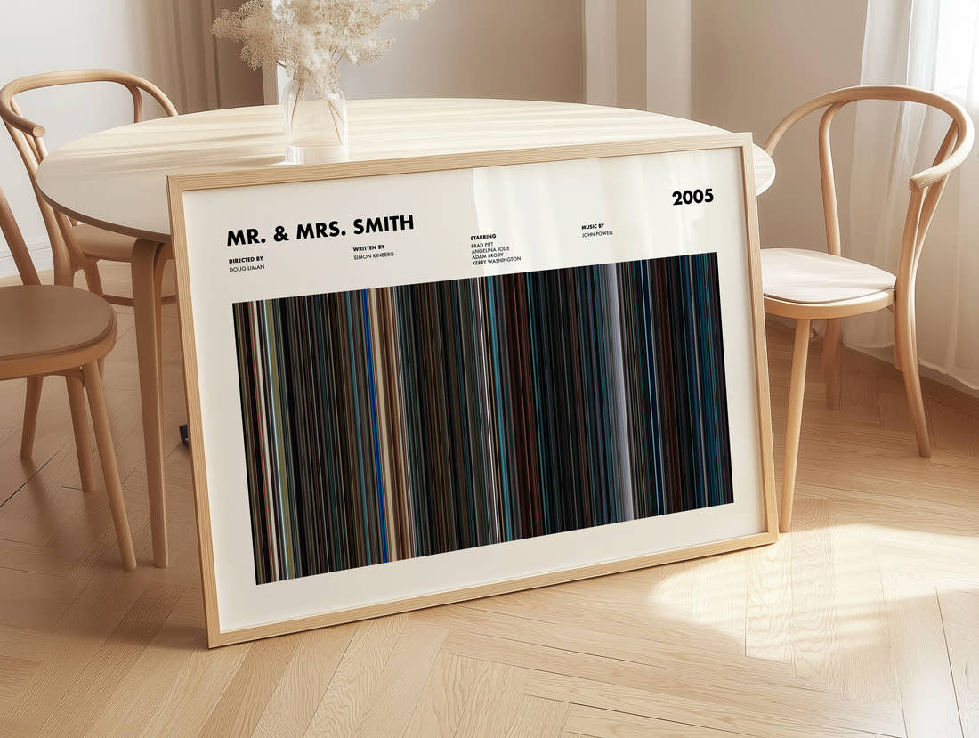 Mr. & Mrs. Smith Movie Barcode Poster