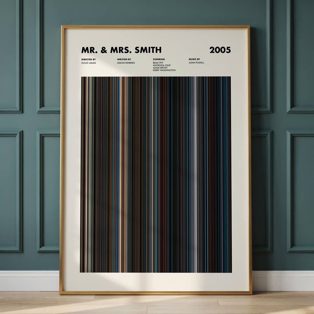 Mr. & Mrs. Smith Movie Barcode Poster
