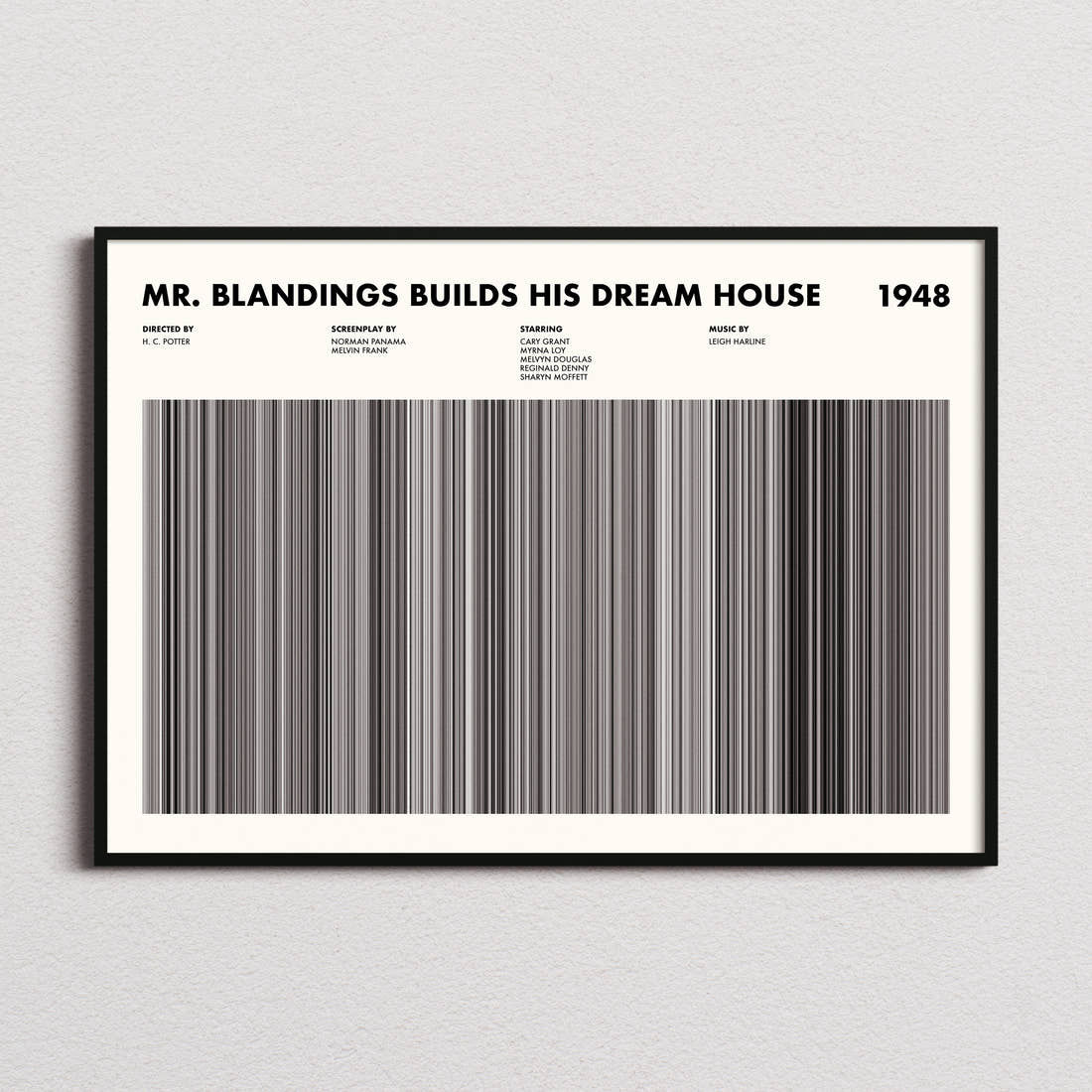 Mr. Blandings Builds His Dream House Movie Barcode Poster