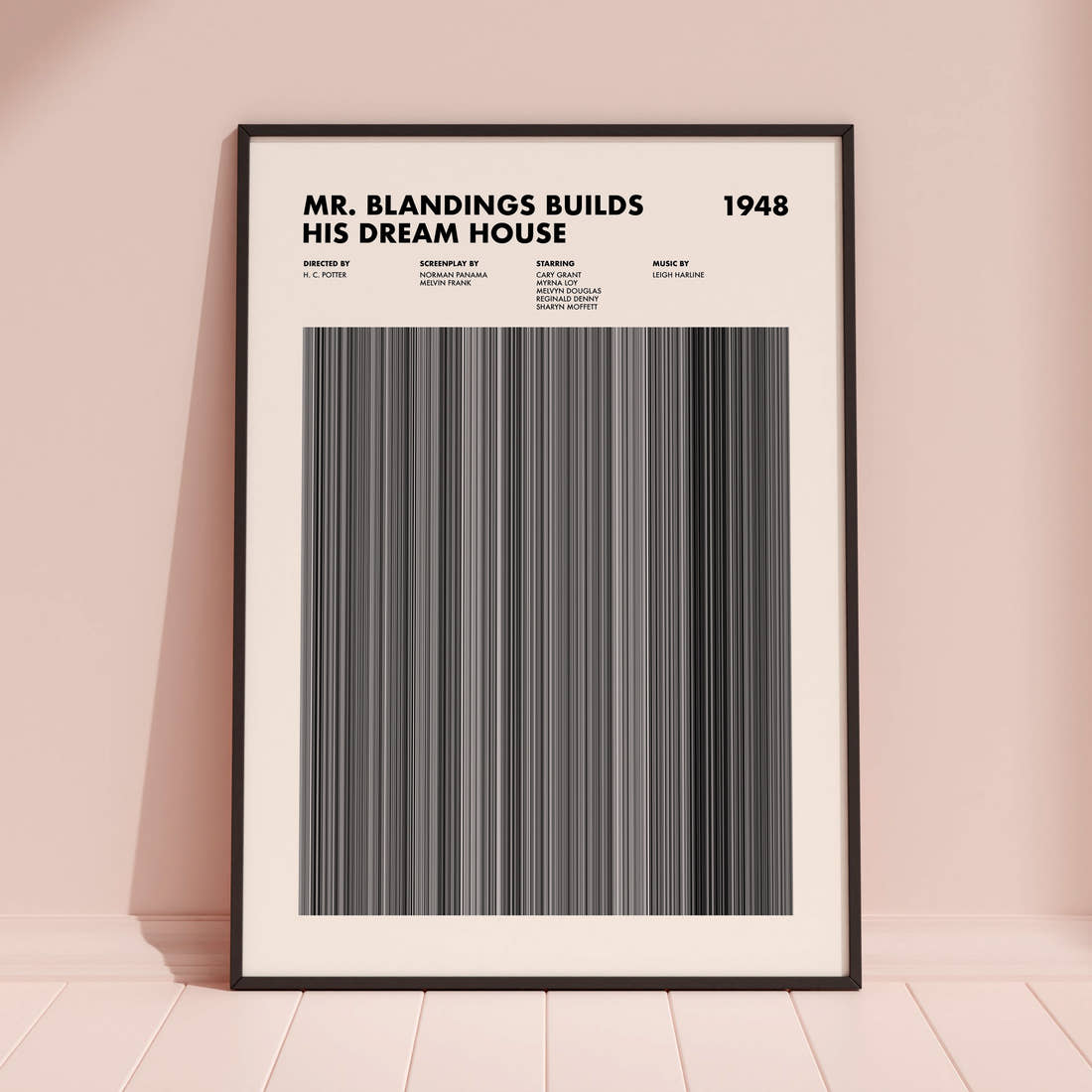 Mr. Blandings Builds His Dream House Movie Barcode Poster