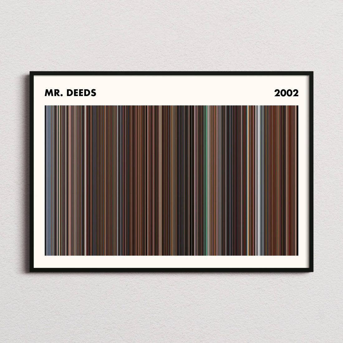 Mr. Deeds Movie Barcode Poster - Simplified