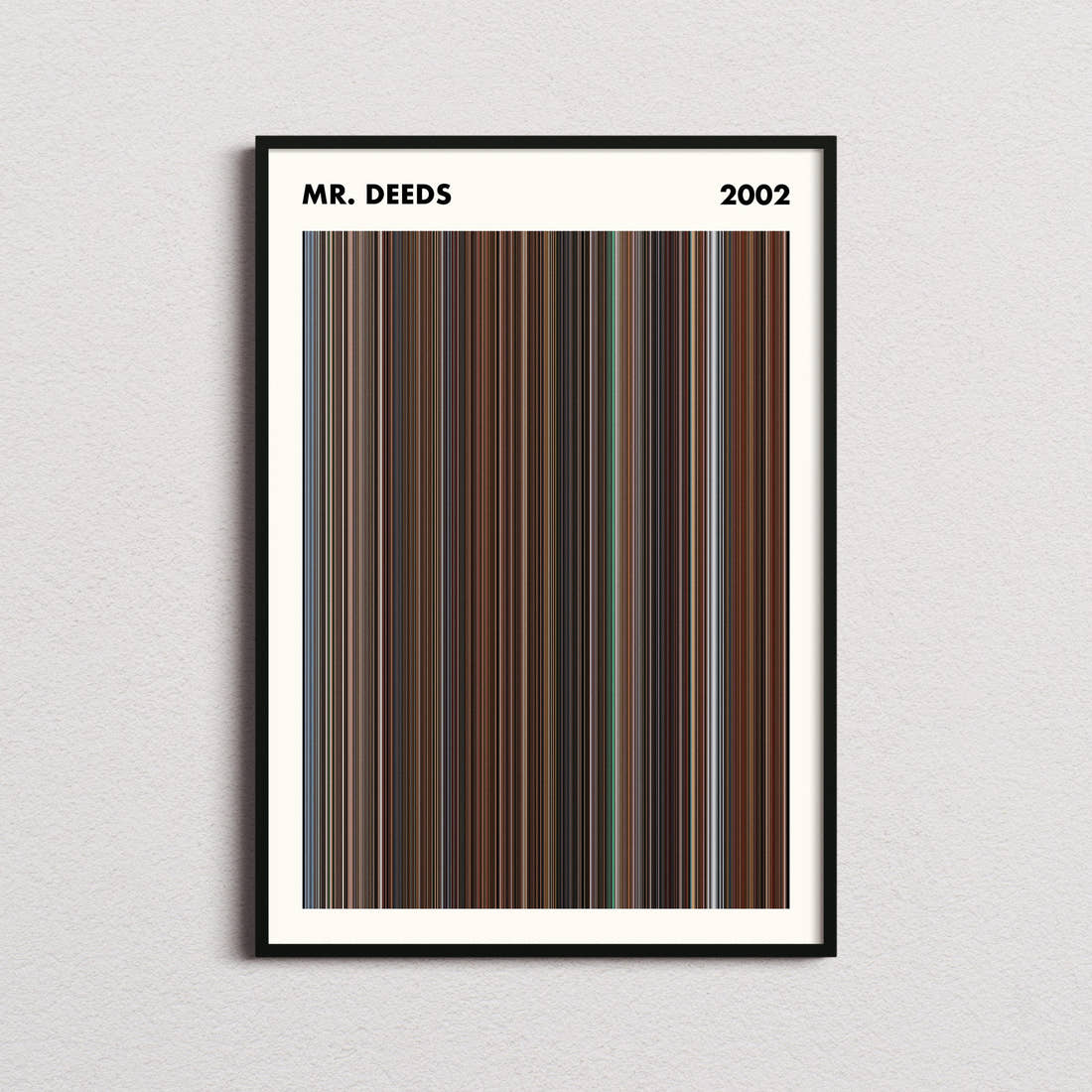 Mr. Deeds Movie Barcode Poster - Simplified