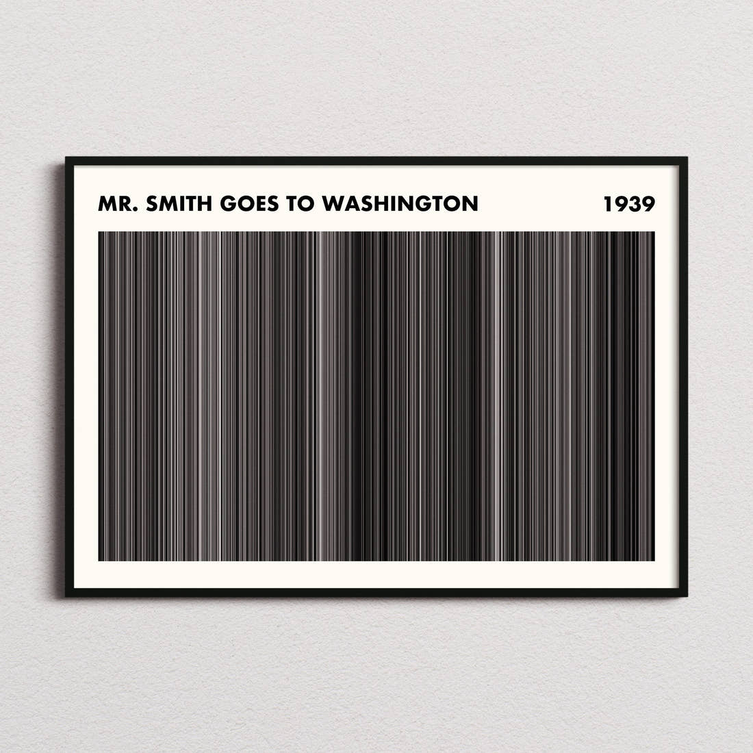Mr Smith Goes to Washington Movie Barcode Poster - Simplified