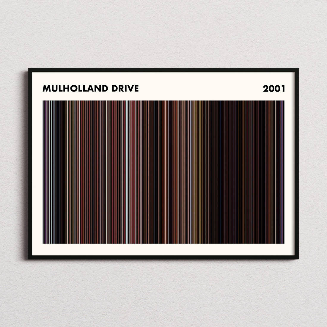 Mulholland Drive Movie Barcode Poster - Simplified