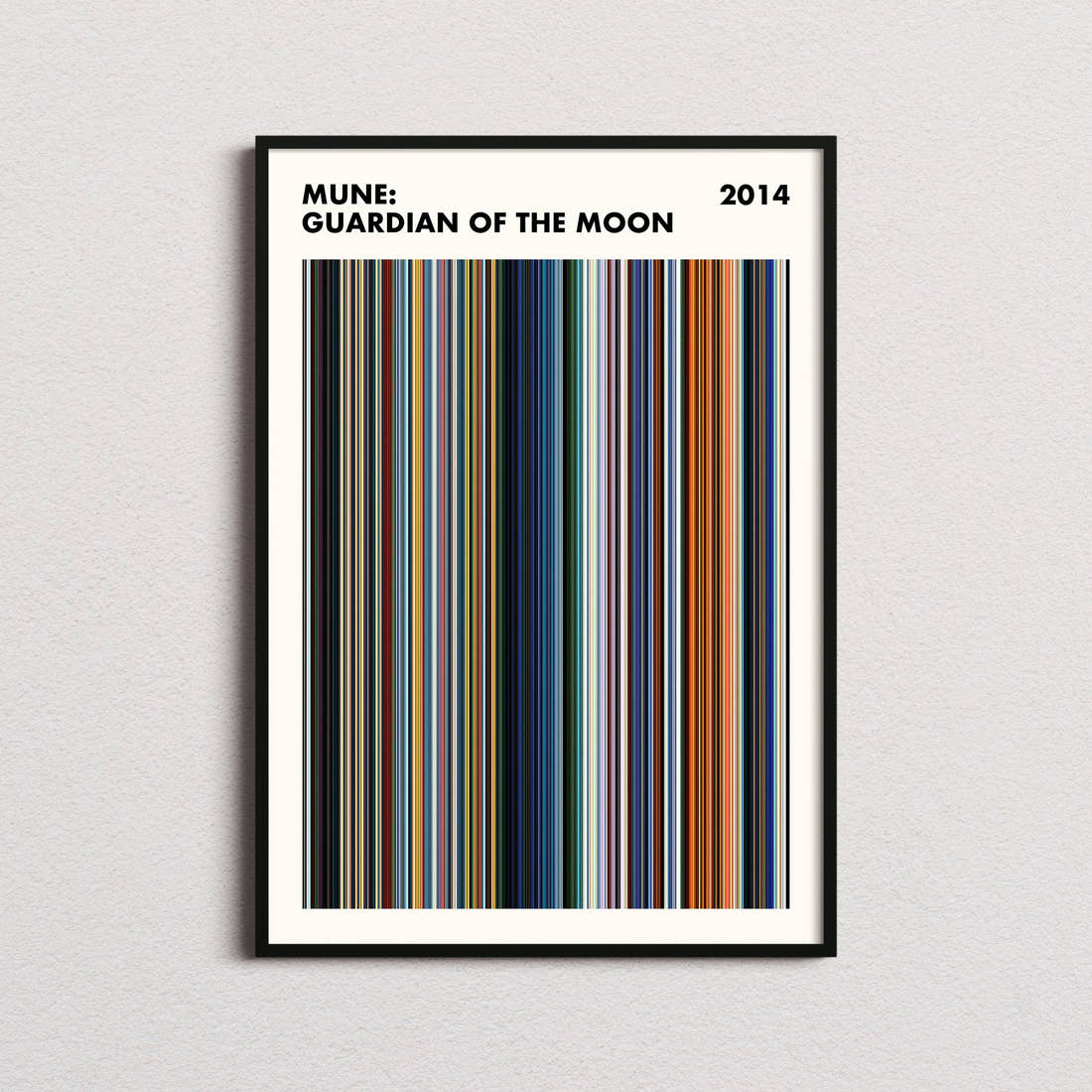 Mune: Guardian of the Moon Movie Barcode Poster - Simplified