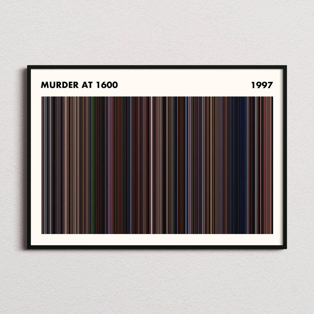 Murder at 1600 Movie Barcode Poster - Simplified