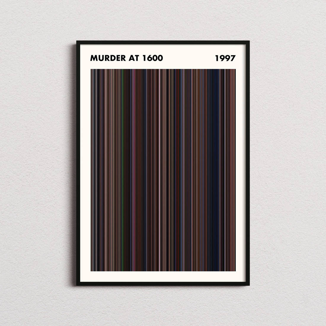 Murder at 1600 Movie Barcode Poster - Simplified