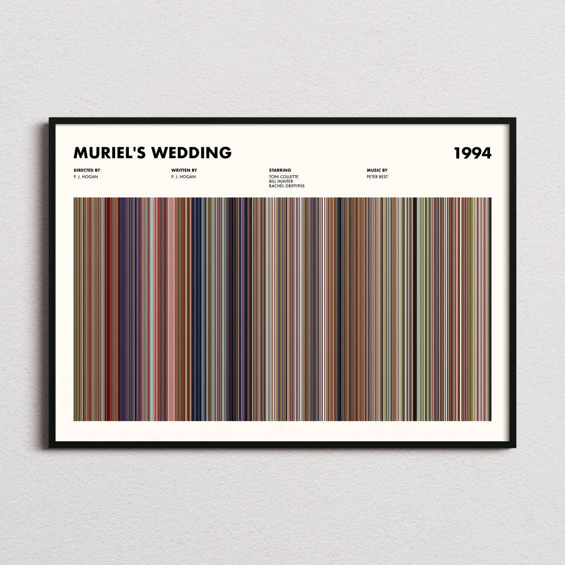 Muriel's Wedding Movie Barcode Poster