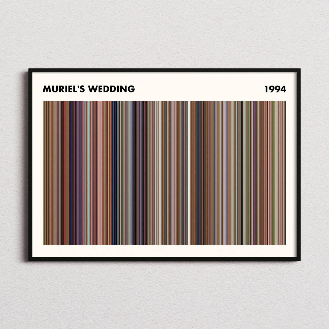 Muriel's Wedding Movie Barcode Poster - Simplified