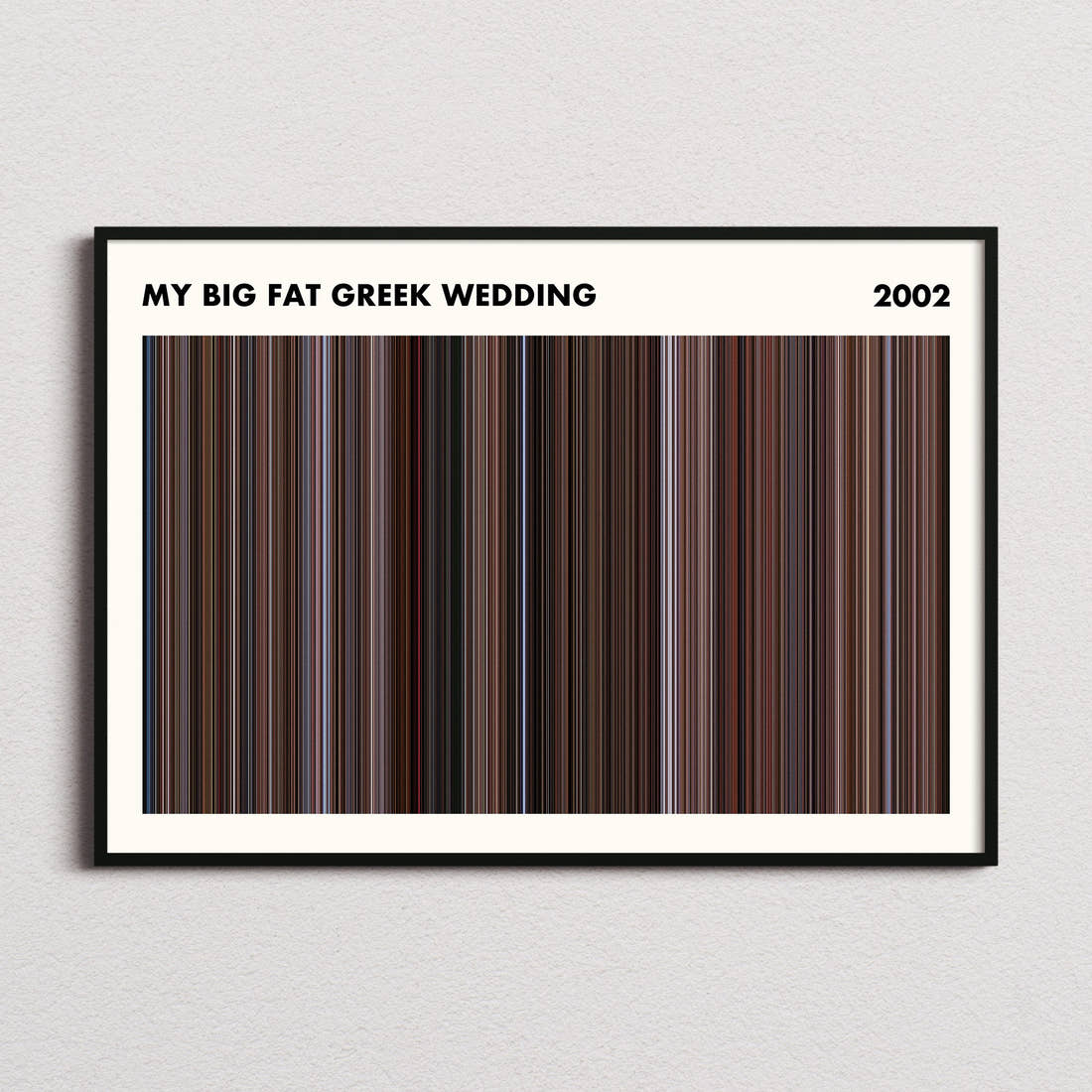 My Big Fat Greek Wedding Movie Barcode Poster - Simplified