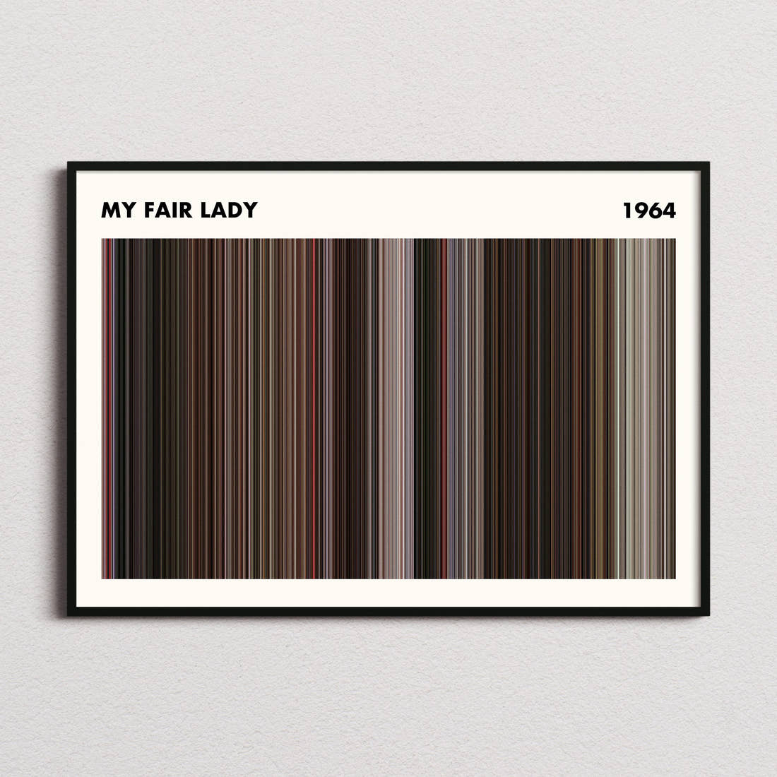 My Fair Lady Movie Barcode Poster - Simplified