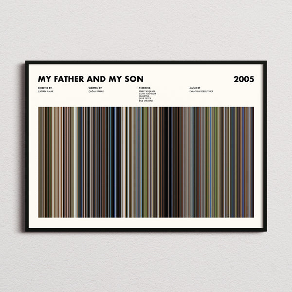 My Father and My Son Movie Barcode Poster
