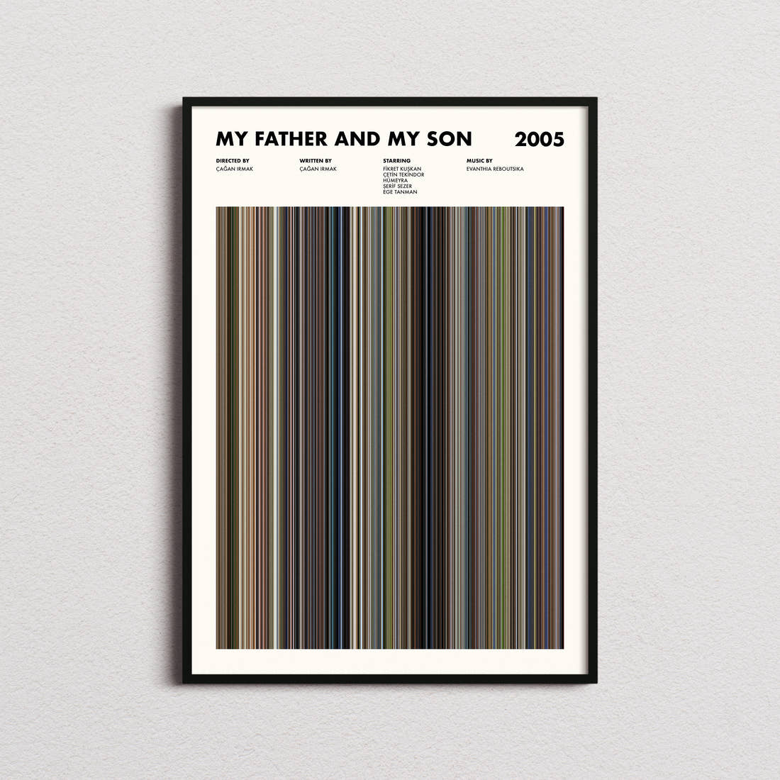 My Father and My Son Movie Barcode Poster