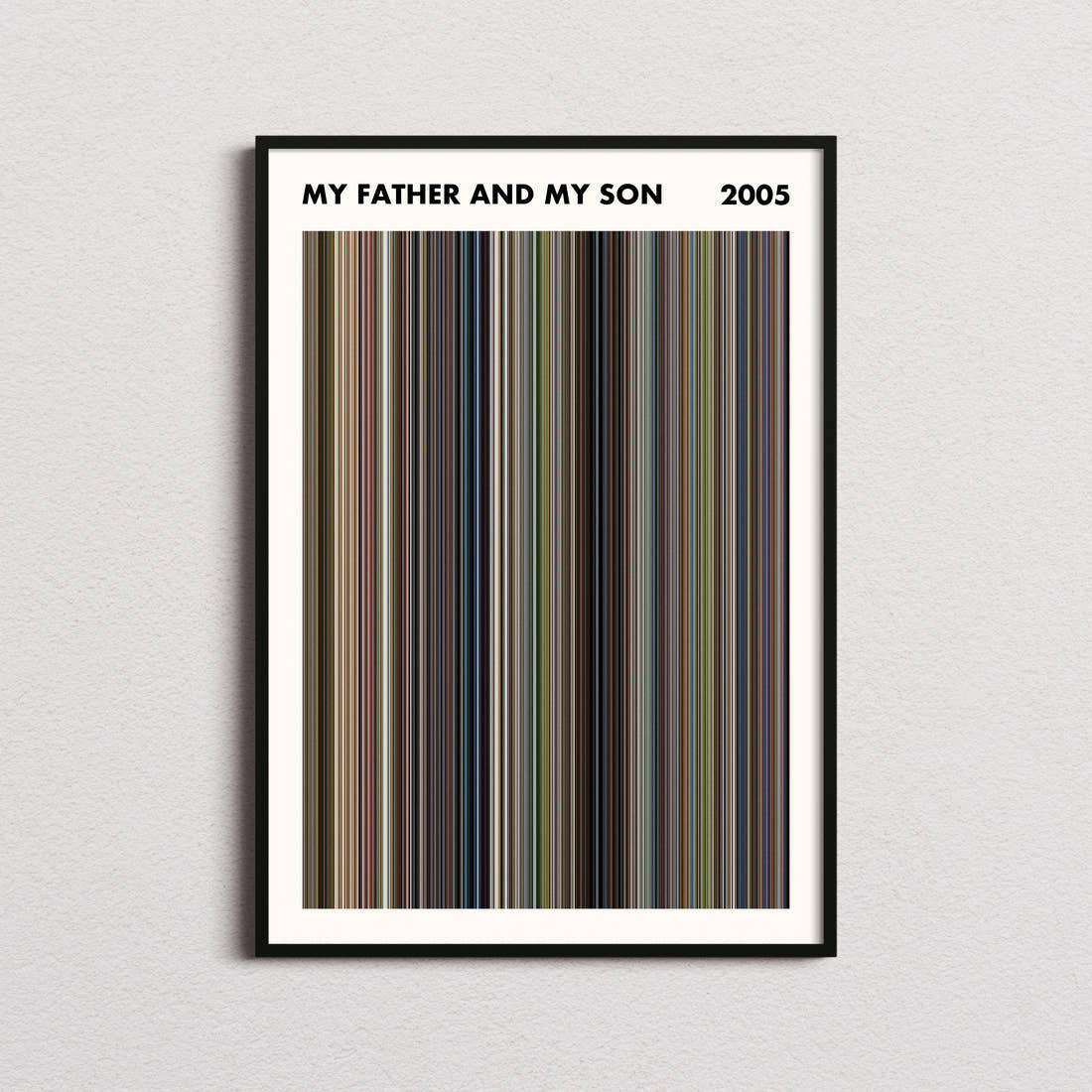 My Father and My Son Movie Barcode Poster - Simplified