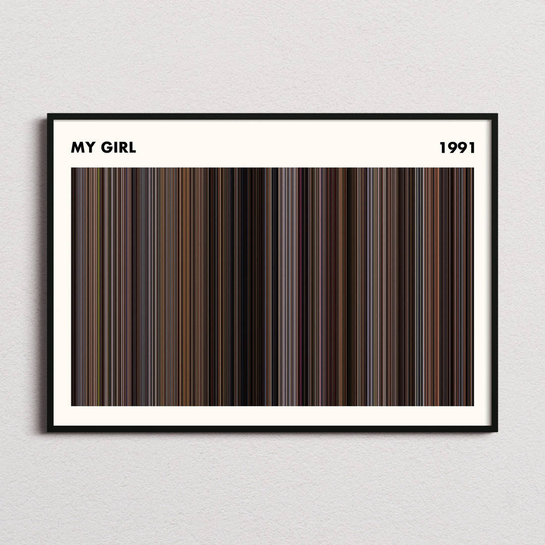 My Girl Movie Barcode Poster - Simplified