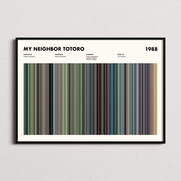 My Neighbor Totoro Movie Barcode Poster