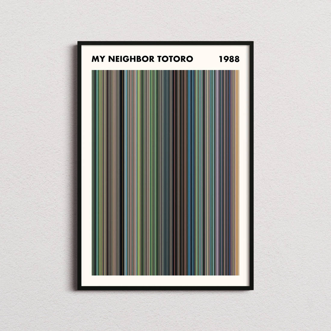 My Neighbor Totoro Movie Barcode Poster - Simplified