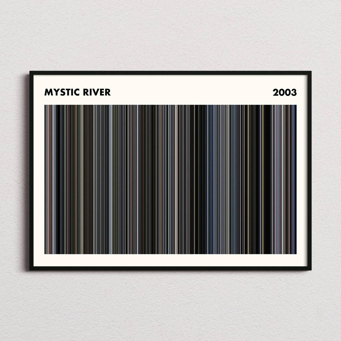 Mystic River Movie Barcode Poster - Simplified