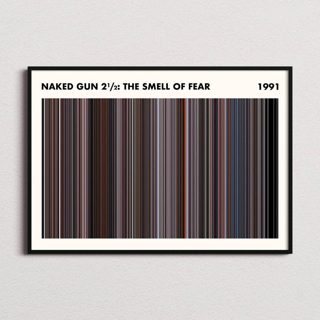 Naked Gun 2½: The Smell of Fear Movie Barcode Poster - Simplified