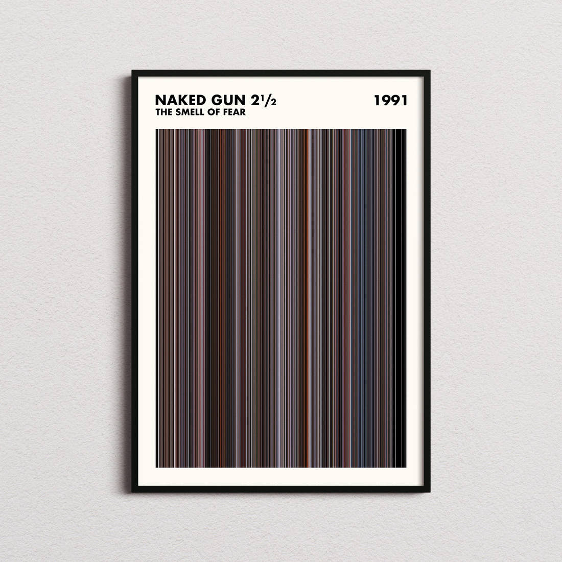 Naked Gun 2½: The Smell of Fear Movie Barcode Poster - Simplified
