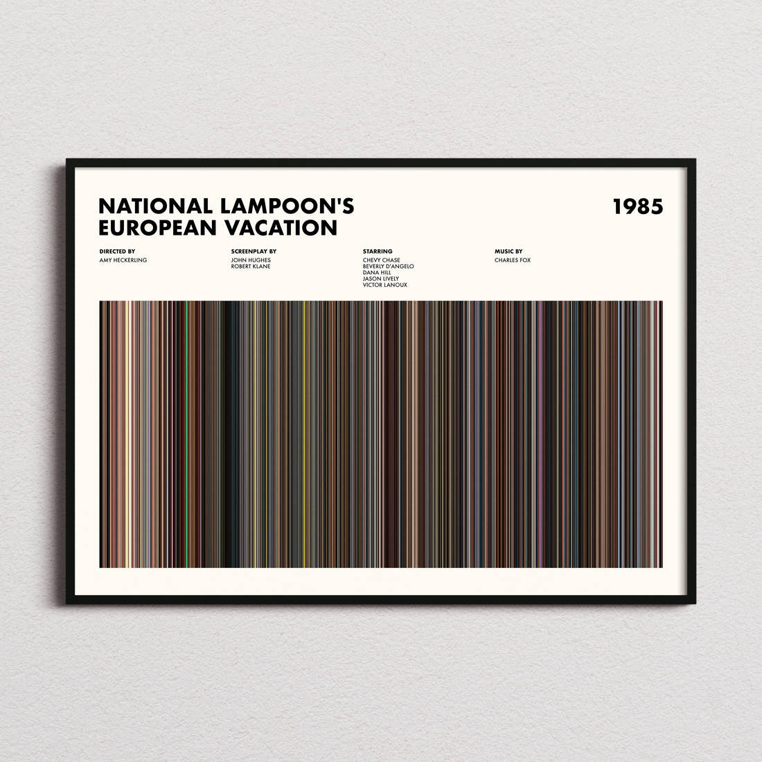 National Lampoon's European Vacation Movie Barcode Poster
