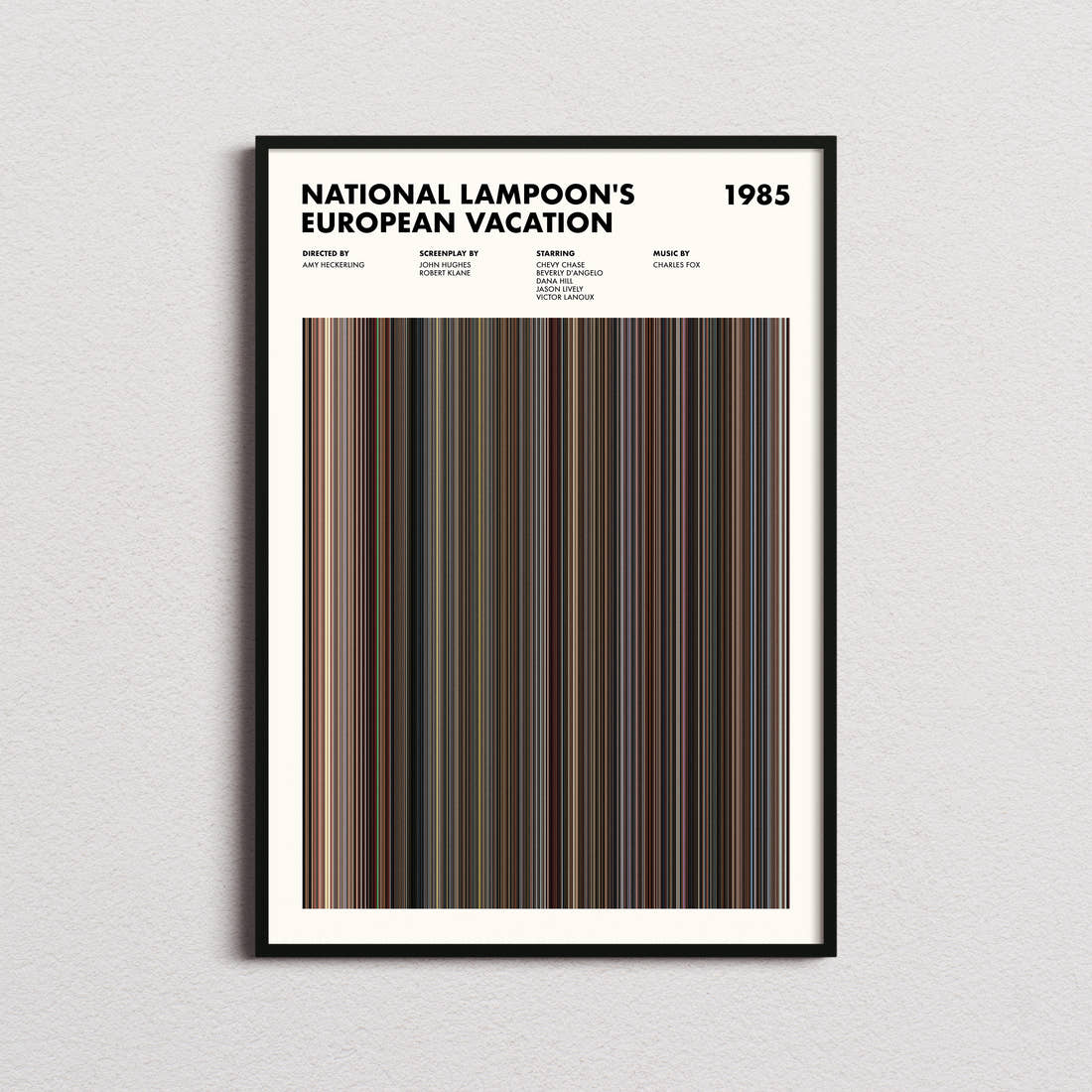 National Lampoon's European Vacation Movie Barcode Poster