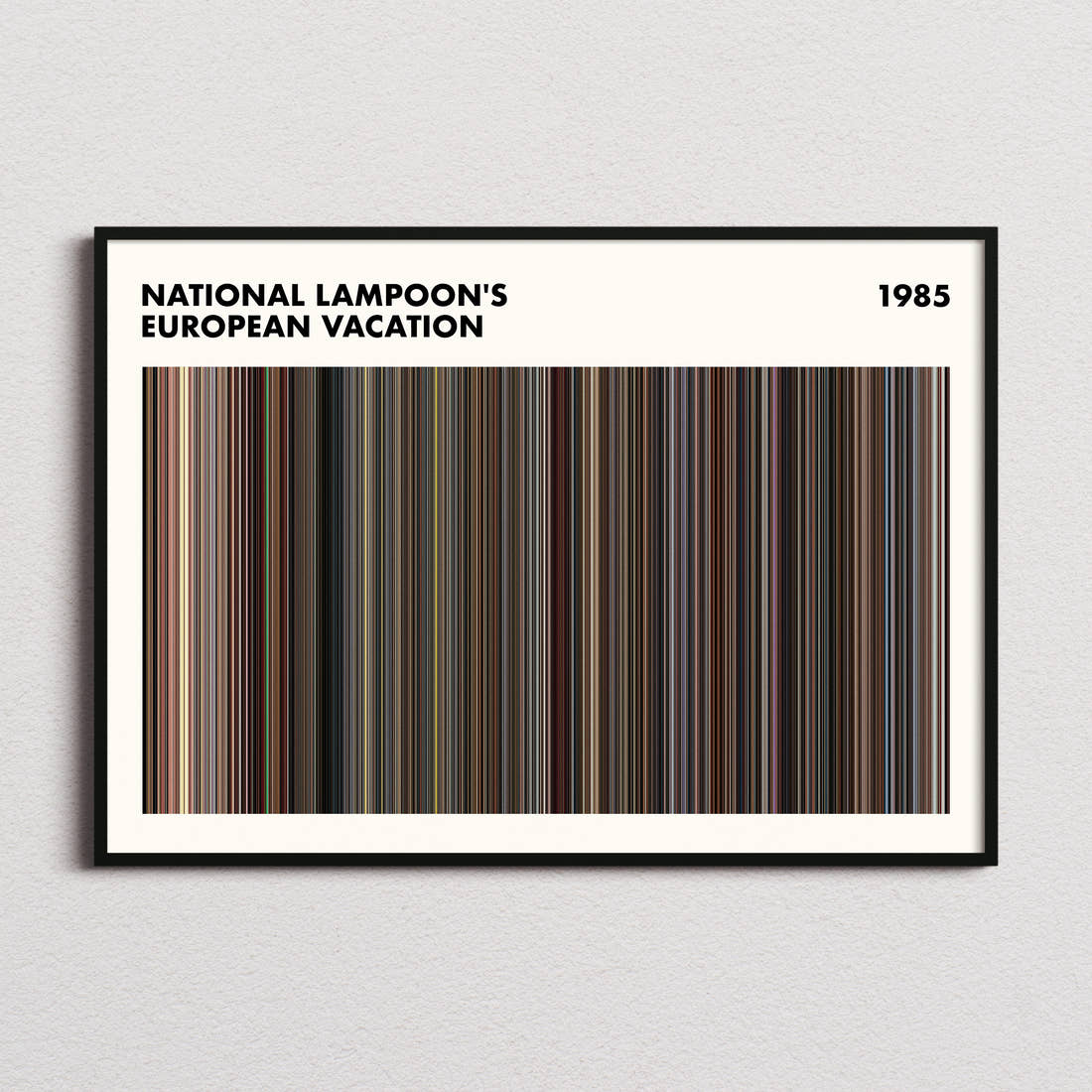 National Lampoon's European Vacation Movie Barcode Poster - Simplified