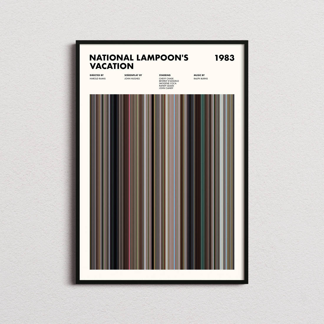 National Lampoon's Vacation Movie Barcode Poster