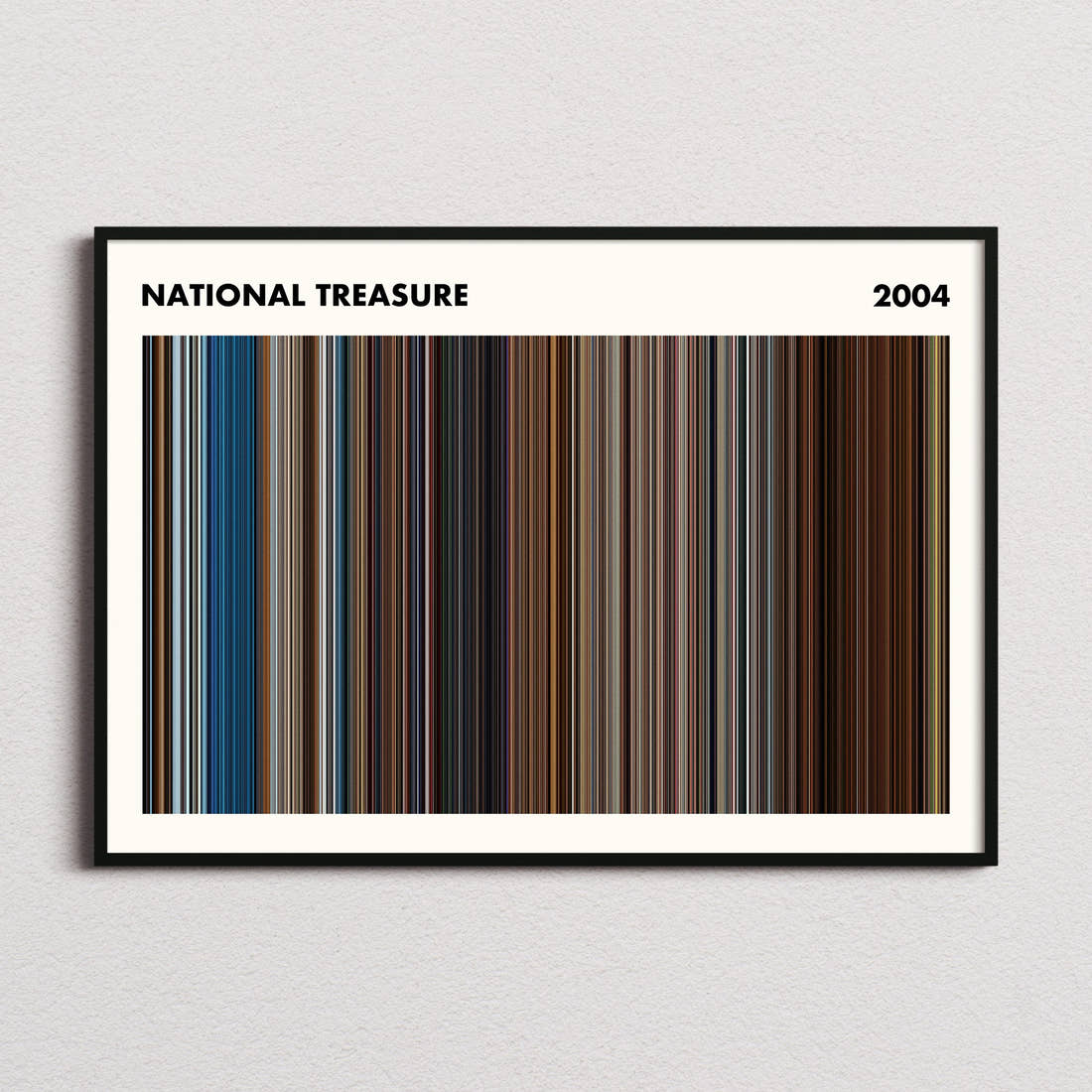 National Treasure Movie Barcode Poster - Simplified