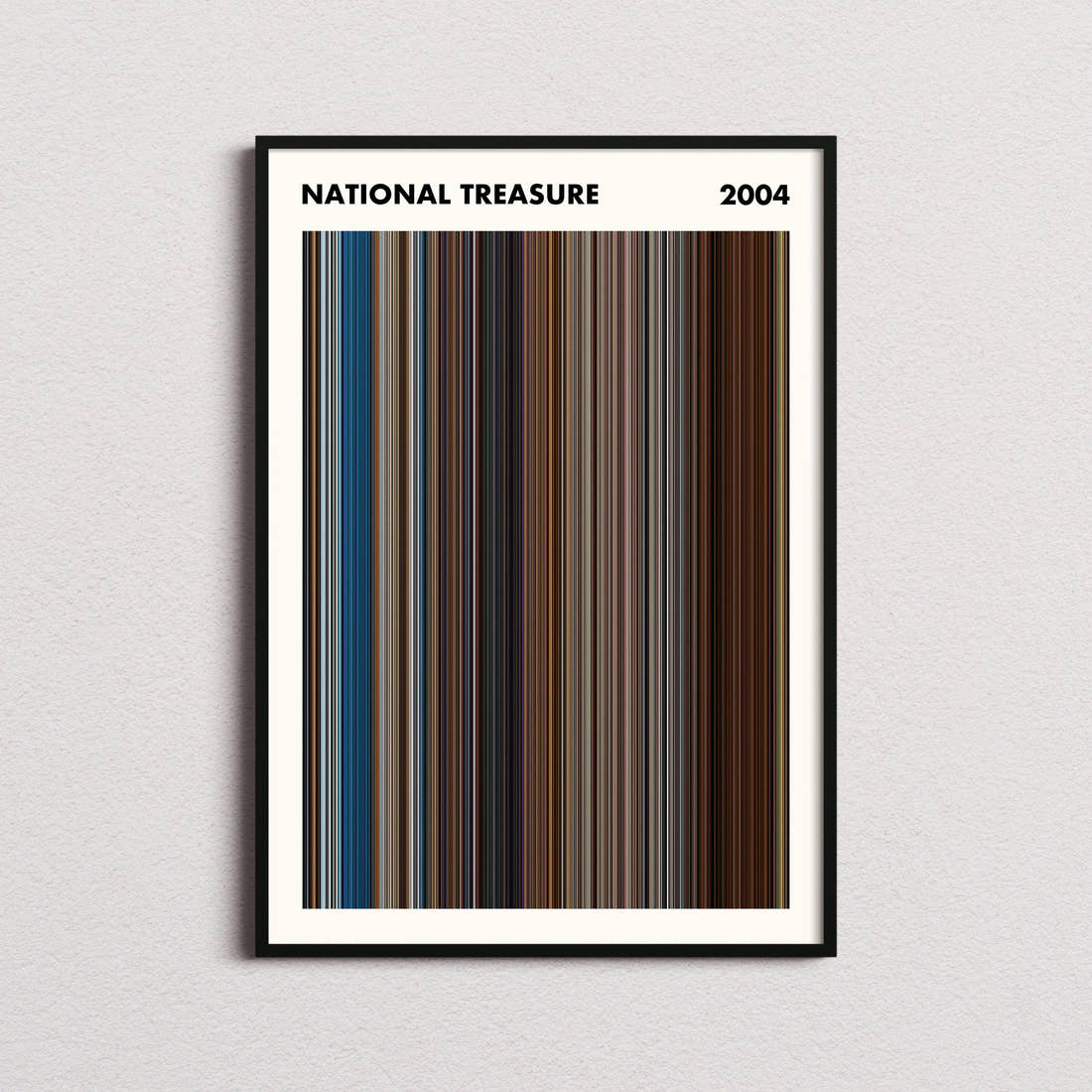 National Treasure Movie Barcode Poster - Simplified